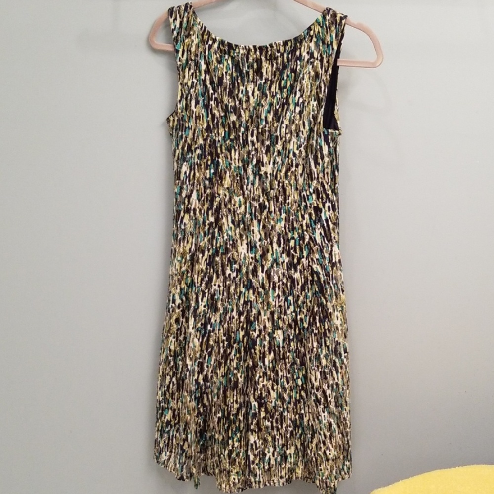 Perceptions Green, Cream, Black & Teal Dress in S - Picture 8 of 8